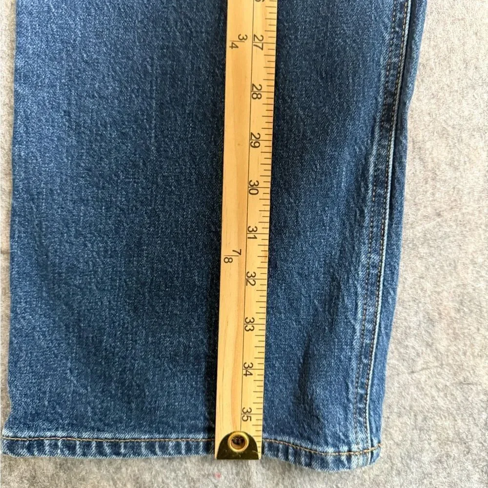 J.Crew Cropped Jeans Womens 32 Blue Denim Medium Wash Cotton Flared Leg Mid-Rise